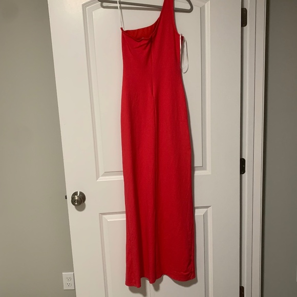 Lulus Good Times Only Hot Pink One-Shoulder Maxi Dress - Picture 5 of 5